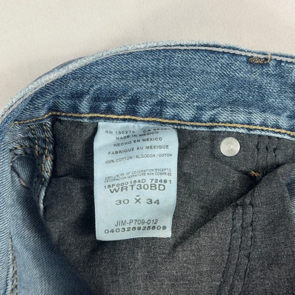 Wrangler Retro Relaxed Straight Leg Denim Jeans 30x34‎ Medium Wash Blue Cotton